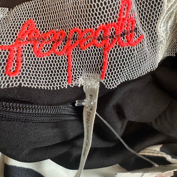 Free People Abby Satin lace up zebra print maxi dress with high split - Picture 12 of 14